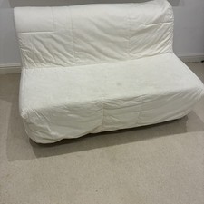 IKEA LYCKSELE 2-Seater Sofa Bed With Cream Washable Cover