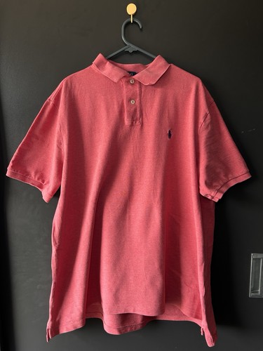 Classic coral pink polo - xl, coral-pink