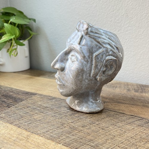 Mans head clay sculpture - head,