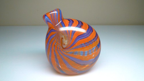 Heavy art glass paperweight - art,