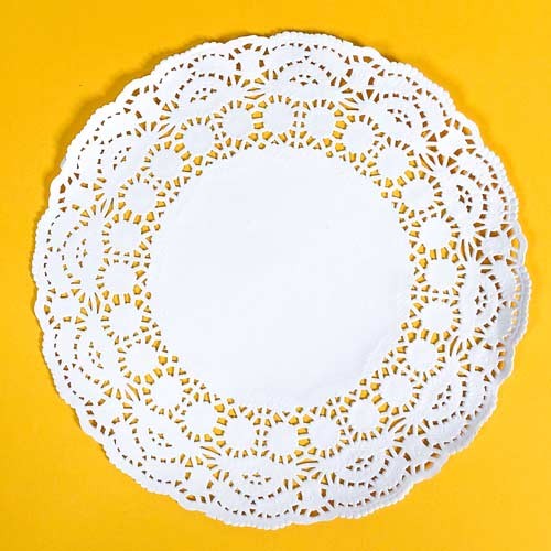 White round paper doilies - white, 24cm