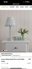 Laura Ashley Green Farnworth Table Lamp Rrp£75