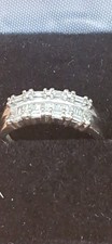 9ct Carat Channel Brilliant Cut White Gold Diamond Ring