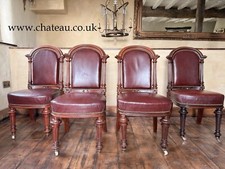 Set  4 Antique Red Aniline Red