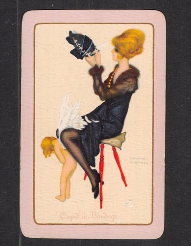 Single vintage playing card - vintage,