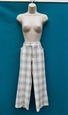 TROUSERS,ZARA,CROPPED TAPERED LEG,PLAID,60S,70S,80S,90S VINTAGE LOOK,SIZE 16 APP