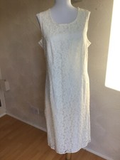 Classic Ivory Lacy lined just below knee length dress #wedding