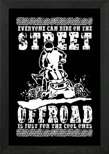 Quad rider framed wall - wall, art
