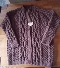 Hand Knitted Aran Cardigan