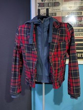 Superdry Women's Red Plaid Blazer, Size S, Classic Style