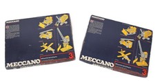 Meccano 3 Construction 2 x Sets Boxed Complete Instructions Vintage 1970s RARE