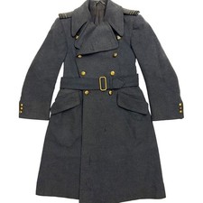 WW2 RAF Officer Greatcoat, Army Officer Overcoat Dark Grey Wool Greatcoat