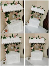 Wooden Wedding wishing well for sale post box with bucket hand made,.