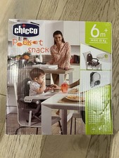 Chicco Portable Pocket Snack Booster Seat Grey, Low/High Chair Compact