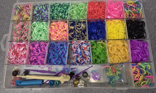Colourful rubber loom bands - colourful,