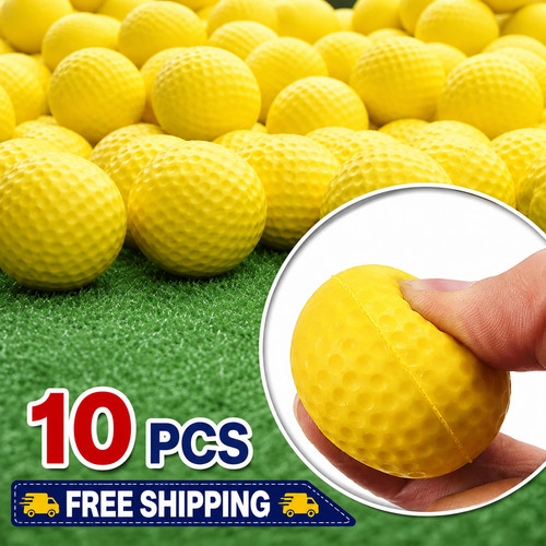 10pcs yellow foam golf - yellow,