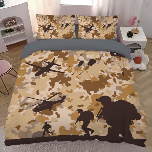 Camouflage duvet cover single - duvet,