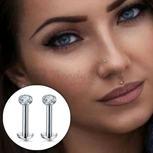 5mm round diamond labret - round,