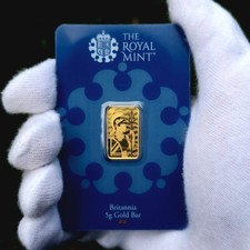 5g Gold Bar Royal Mint Secure 999 Fine In Assay Card - Free Secure Postage!