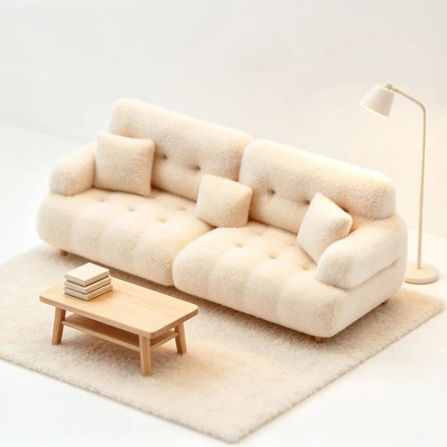 Dollhouse miniature sofa - dollhouse,
