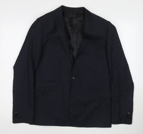 Asos mens blue wool jacket - blue,