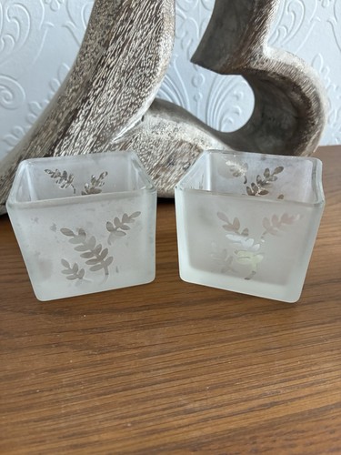 Two partylite frosted clear - two,