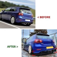 FOR VW GOLF 5 MK5 R32 REAR BUMPER DIFFUSER SHARK FIN 2005-2008 GLOSS BLACK
