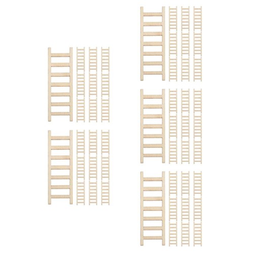 Khaki mini wooden ladder - wooden, for