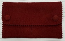 Cartier Red Suede Double Compartment Travel Pouch for Earrings and Jewellery