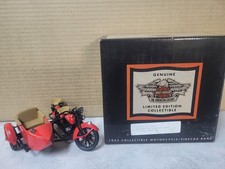 1933 Red Harley-Davidson Motorcycle Sidecar Bank New Original Packaging