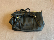 BLACK TED BAKER HANDBAG - PEBBLED LEATHER