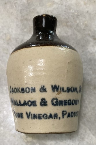 Antique mini stoneware crock - antique,