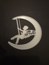 Fairy Girl Swinging on Moon