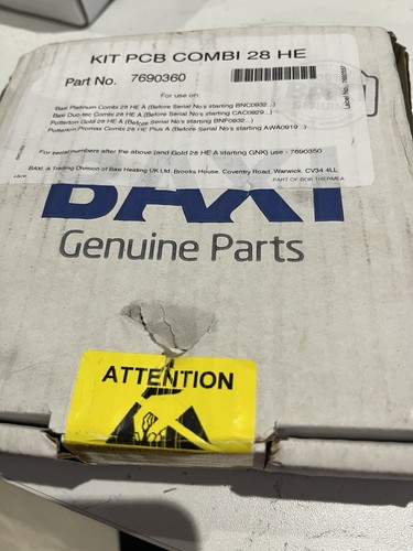 Baxi genuine part box - part, damaged