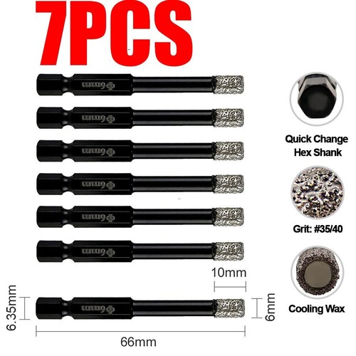 7pcs 6mm dry diamond drill - 7pcs,