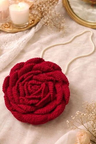Handmade crochet rose flower - handmade,