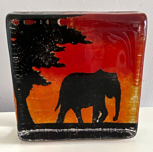 Caithness glass elephant - glass,