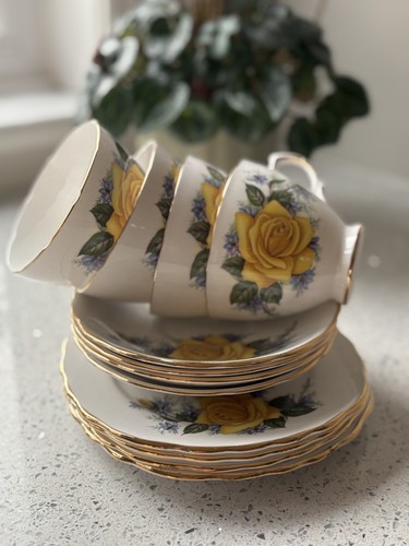 Crown royal bone china - tea, set
