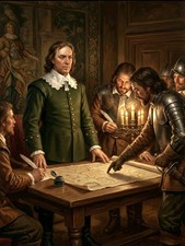 OLIVER CROMWELL  IN A MEETING