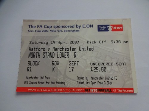 Ticket stub manchester - -,