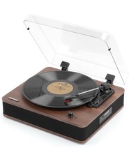Record Player Bluetooth Input & Output Turntable with Built-in Speakers FM radio