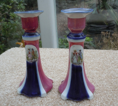 Vintage pair candlesticks - pair,
