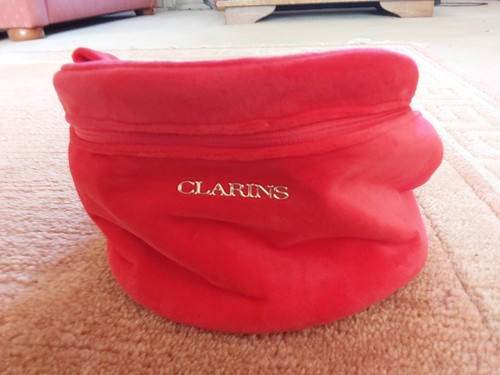 Clarins red cosmetic bag - , with