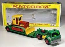 Rare Matchbox Lesney King Size K-17 Low Loader Lorry & Bulldozer Taylor Woodrow