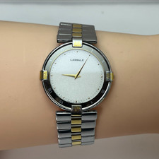 Seiko Lassale 2F50-0170 Quartz Watch White Dial Two-Tone SS JAPAN#139B