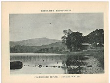 Rydal Water Coleridge Cottage Lake District Antique Print Picture 1900 BPF#1035