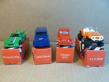 Corgi Juniors x 4 - Jeep/Porsche/Land Rover/2CV Die Cast Models 1985  1:64 Scale