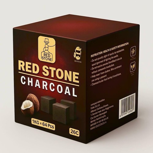 Red stone shishah - red, coconut