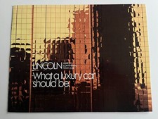 LINCOLN Mark VII Continental Town Car USA Range Brochure August 1986