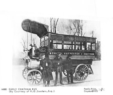 PAMLIN PRINTS POSTCARD  OLD BUSES  CHATHAM UNUSED VG MINT